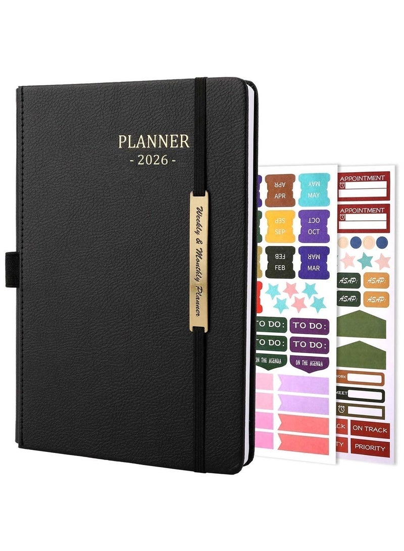 Planner Notebook 2026-2027, Month Weekly Planner Runs JAN 2026 to JUNE 2027, 2026-2027 Planner with Pen Loop, Back Pocket, 18 Months Planner, Monthly Planners 2026-2027 - Image 3